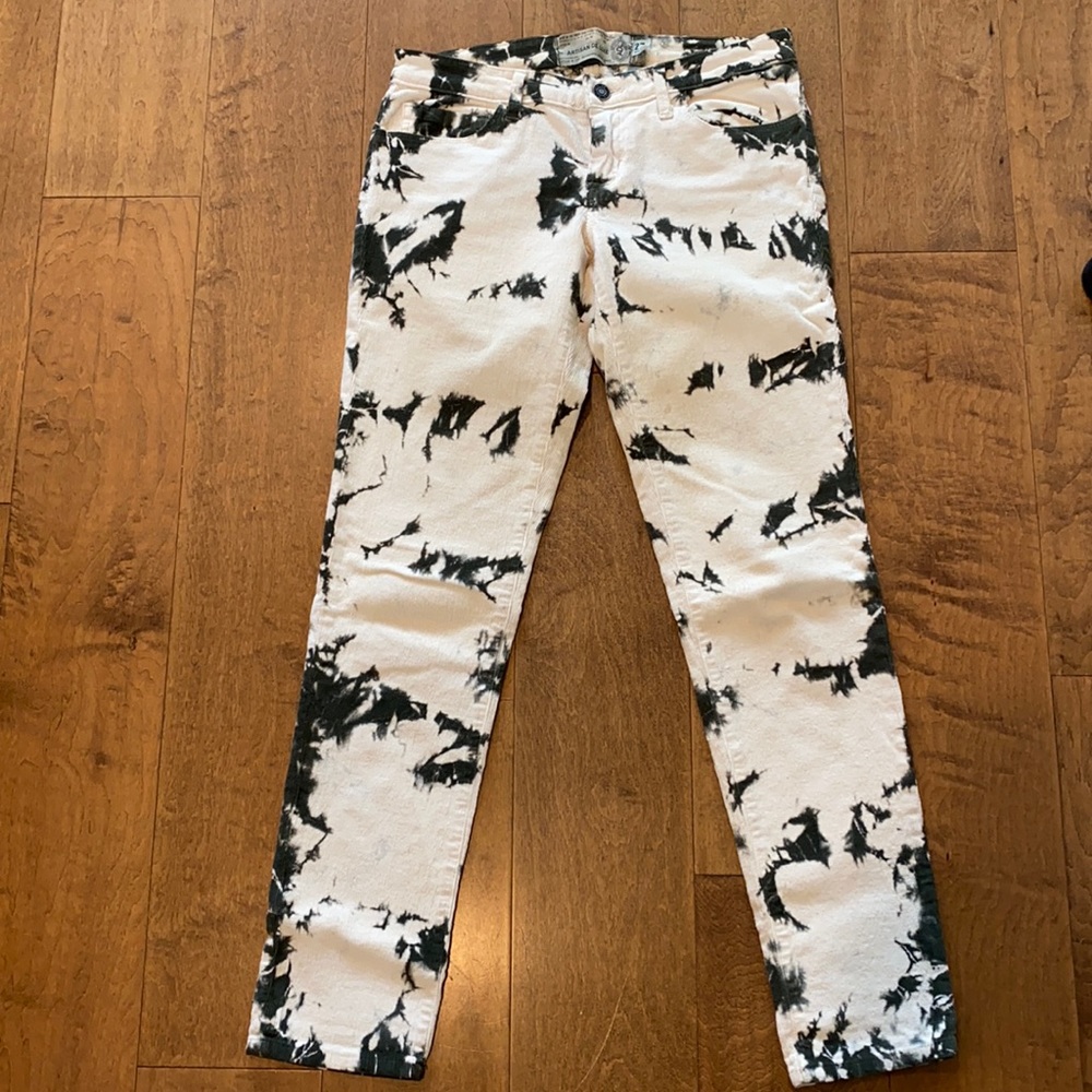 Dark Green Tie Dye Cords